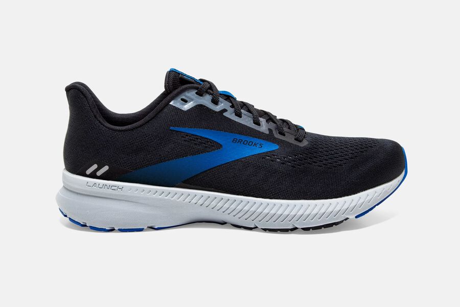 Brooks Men's Launch 8 Road Running Shoes Black/Grey/Blue ( MNWPS9261 )